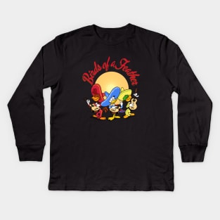 Three Caballeros, Birds of a Feather! Kids Long Sleeve T-Shirt